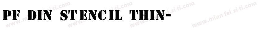 PF Din stencil thin字体转换